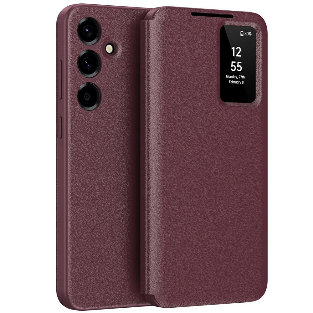 Techsuit Samsung Galaxy A57 5G - Θήκη Βιβλίο με Θέση για 1 Κάρτα - SmartView Series - Red