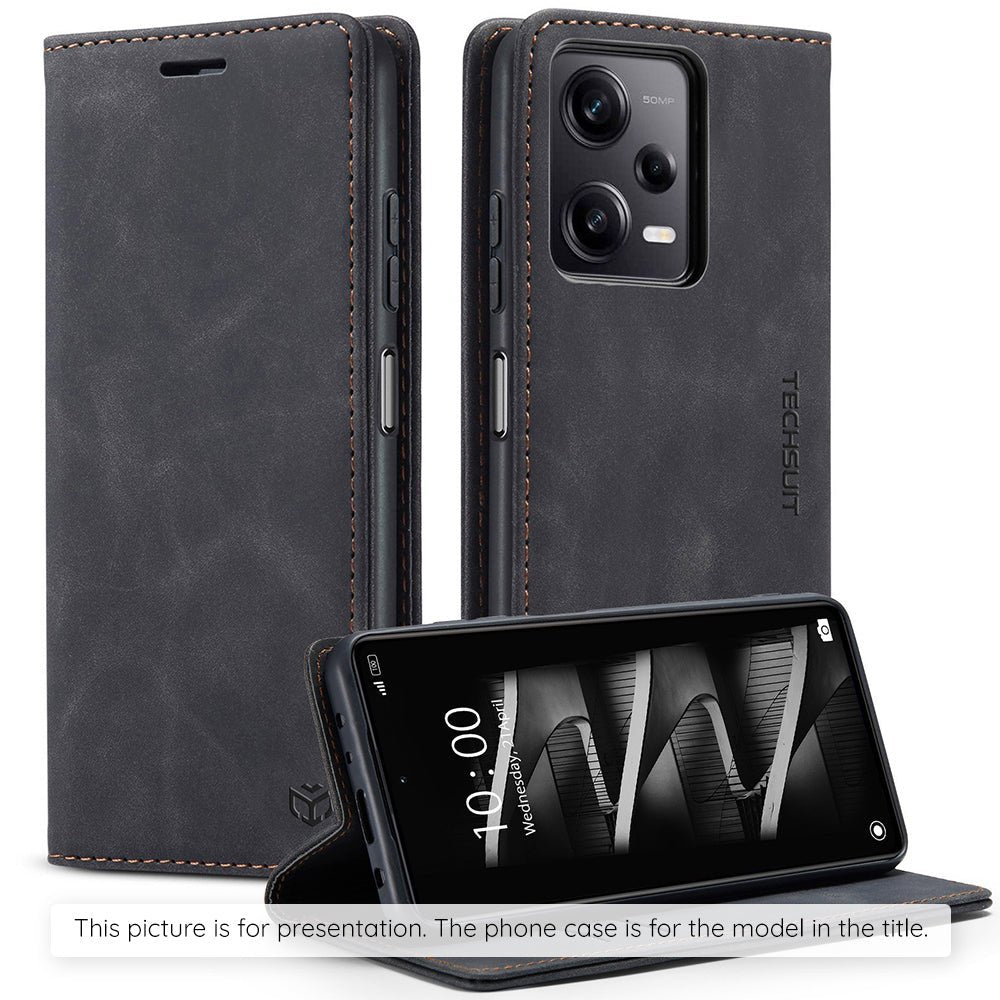 Techsuit Samsung Galaxy A57 5G - Θήκη Πορτοφόλι από Δερματίνη με Stand - Confy Cover - Black