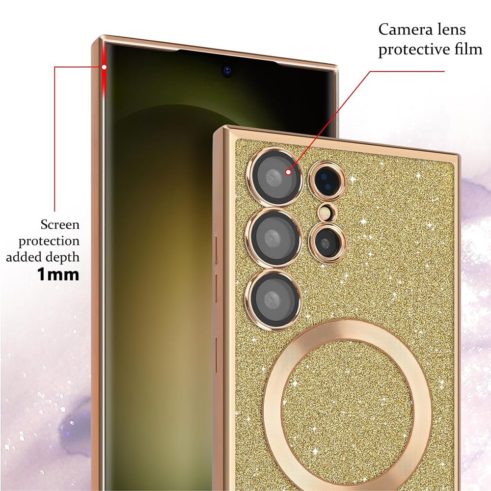 Techsuit Samsung Galaxy A57 5G - Θήκη Σιλικόνης - Luxury Glitter MagSafe - Deep Blue
