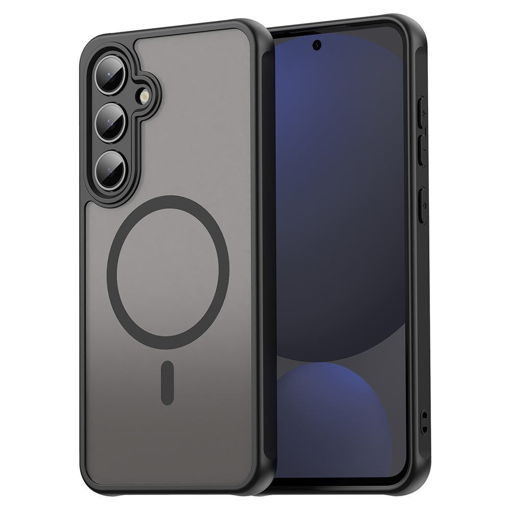 Techsuit Samsung Galaxy S24 FE - Σκληρή Θήκη με Πλαίσιο Σιλικόνης και MagSafe - HaloFrost II MagSafe - Black