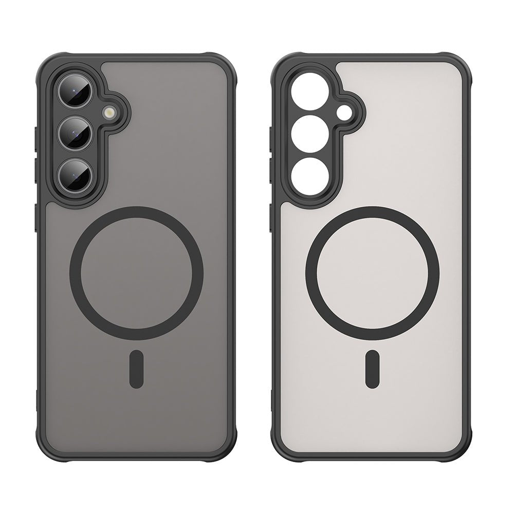 Techsuit Samsung Galaxy S24 FE - Σκληρή Θήκη με Πλαίσιο Σιλικόνης και MagSafe - HaloFrost II MagSafe - Black