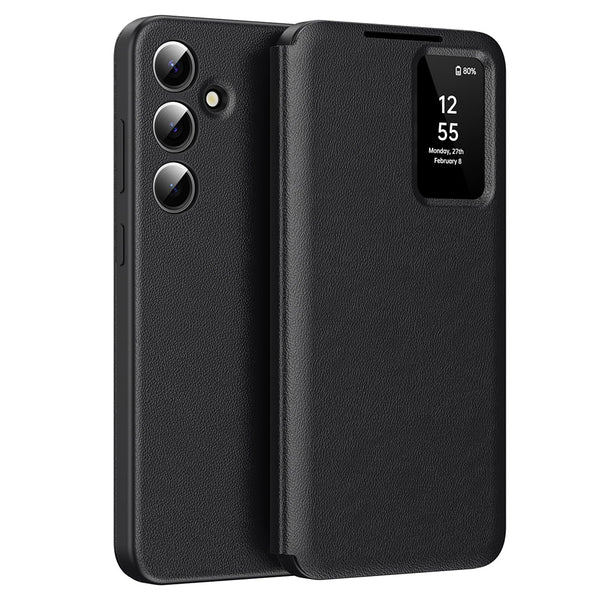 Techsuit Samsung Galaxy S24 FE - Θήκη Βιβλίο με Θέση για 1 Κάρτα - SmartView Series - Black