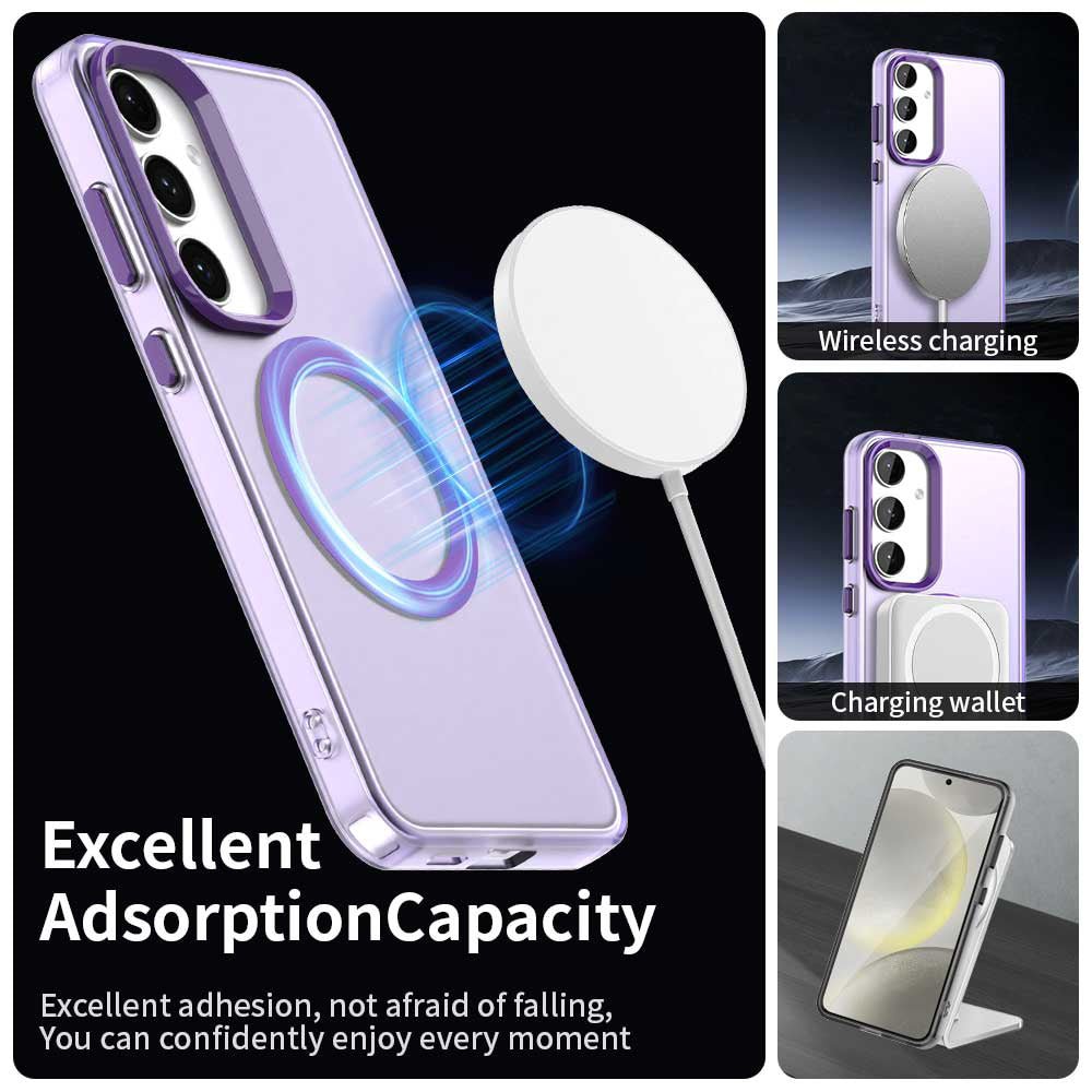 Techsuit Samsung Galaxy S24 Plus / S25 Plus - Σκληρή Θήκη με Πλαίσιο Σιλικόνης και MagSafe - CandyCase MagSafe - Purple