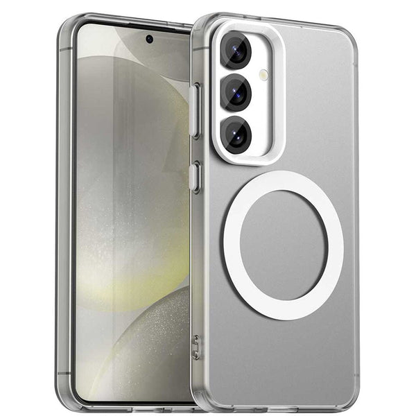 Techsuit Samsung Galaxy S24 Plus / S25 Plus - Σκληρή Θήκη με Πλαίσιο Σιλικόνης και MagSafe - CandyCase MagSafe - White