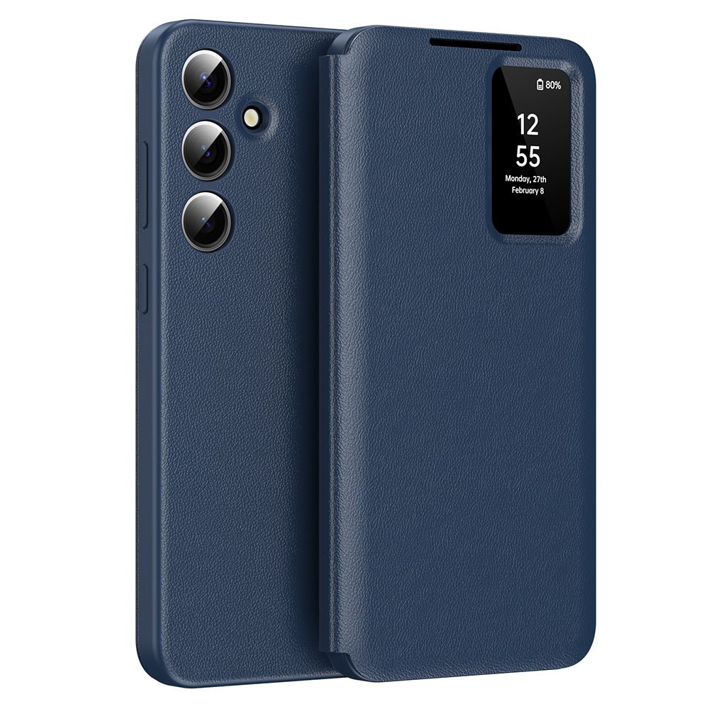 Techsuit Samsung Galaxy S24 Plus - Θήκη Βιβλίο με Θέση για 1 Κάρτα - SmartView Series - Blue