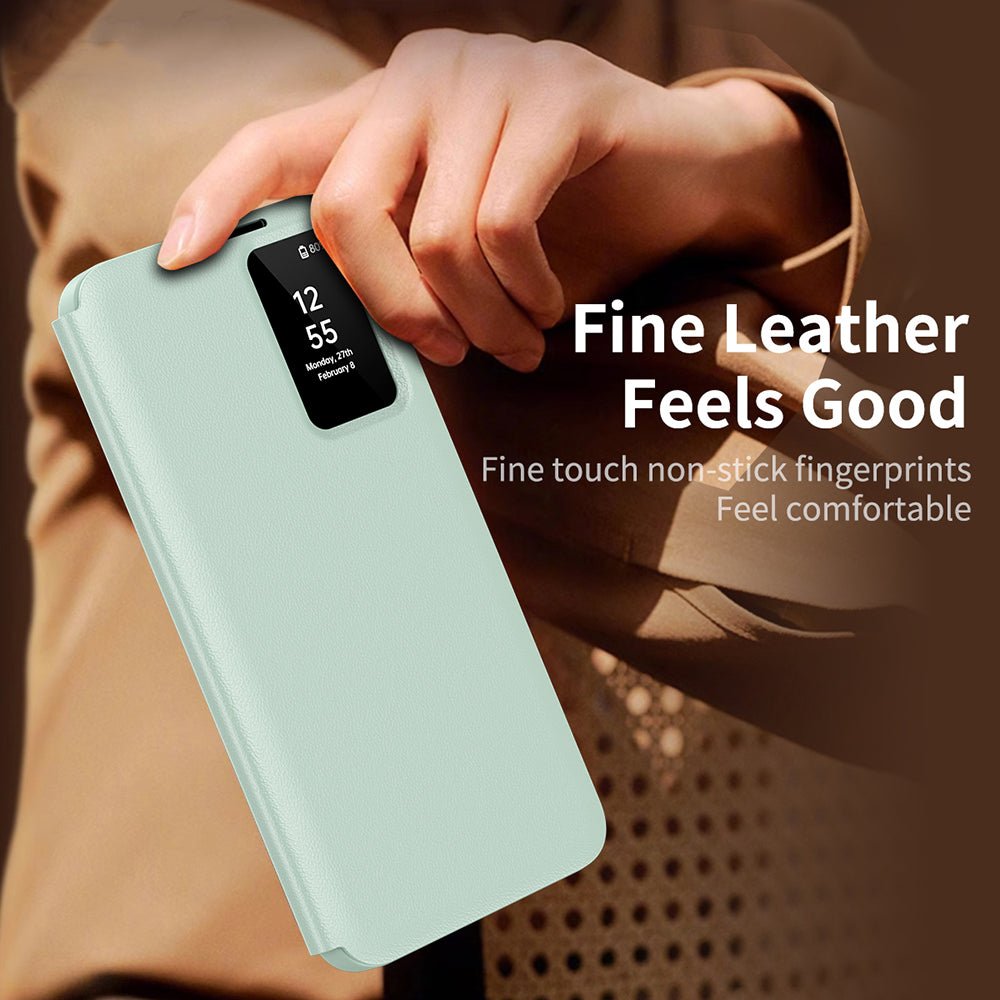 Techsuit Samsung Galaxy S24 Plus - Θήκη Βιβλίο με Θέση για 1 Κάρτα - SmartView Series - Green