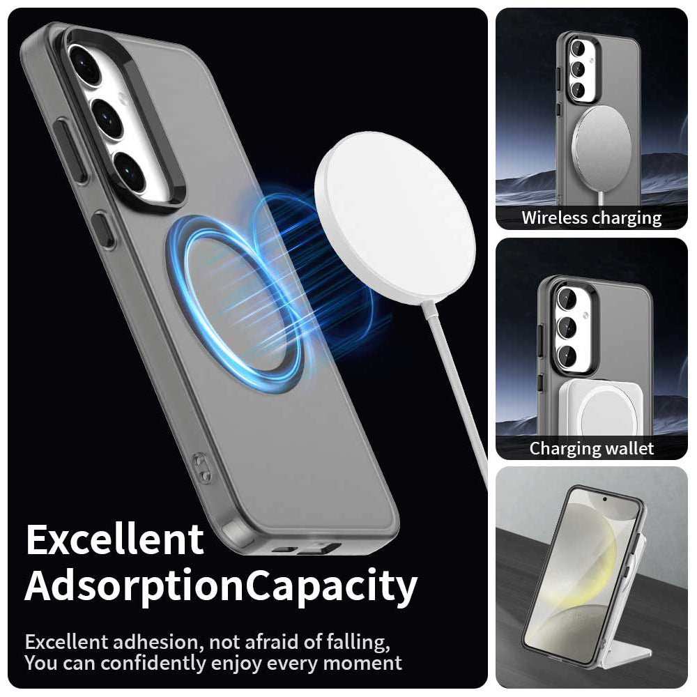 Techsuit Samsung Galaxy S24 / S25 - Σκληρή Θήκη με Πλαίσιο Σιλικόνης και MagSafe - CandyCase MagSafe - Black