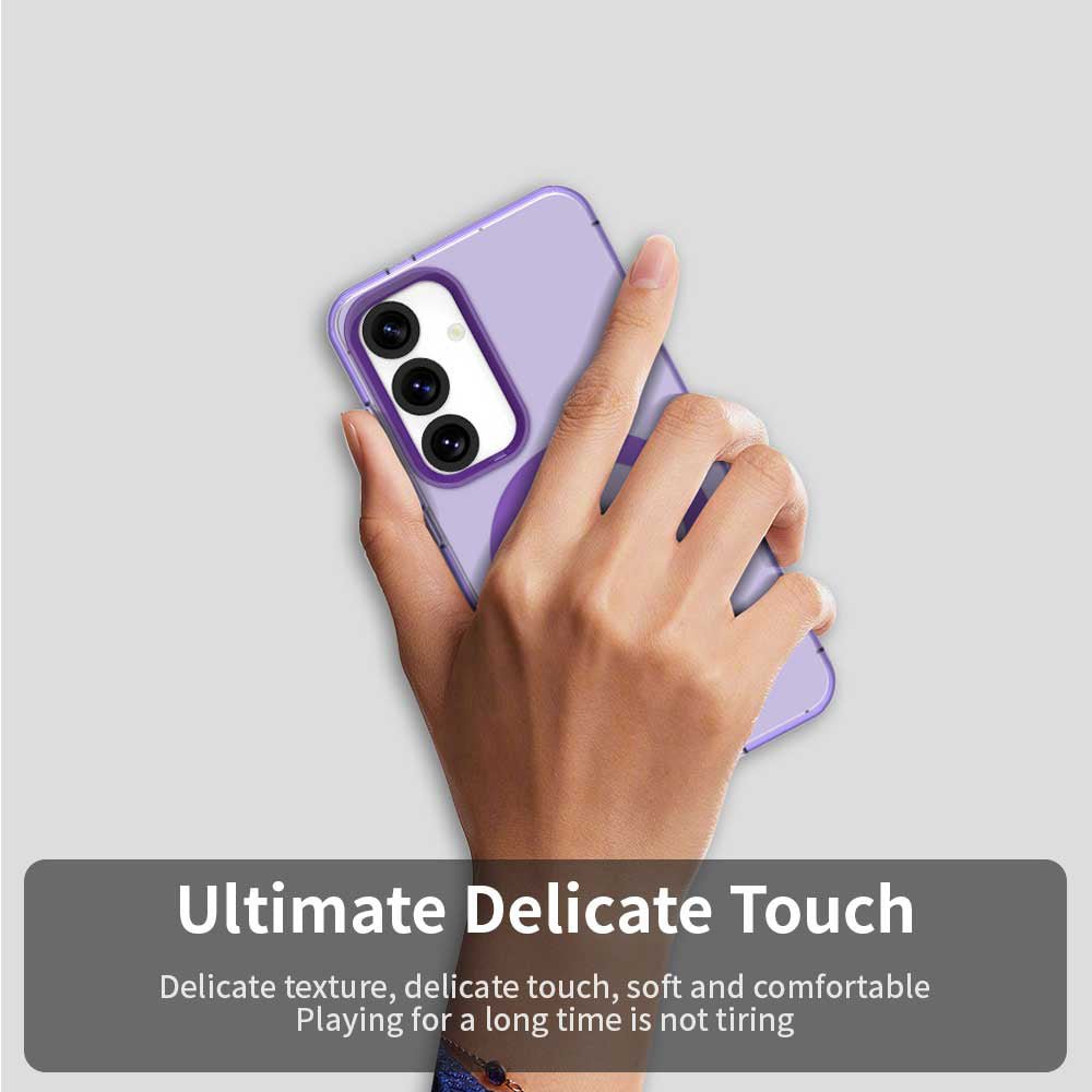 Techsuit Samsung Galaxy S24 / S25 - Σκληρή Θήκη με Πλαίσιο Σιλικόνης και MagSafe - CandyCase MagSafe - Purple