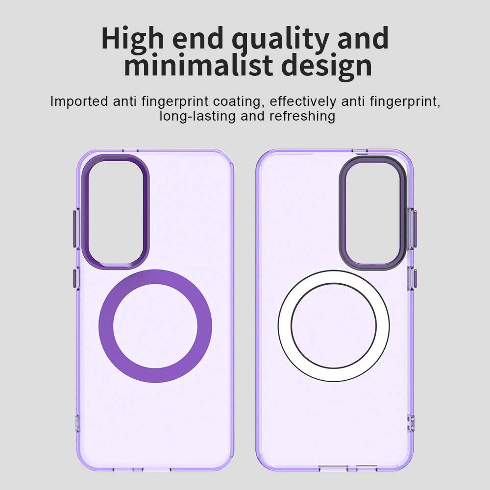 Techsuit Samsung Galaxy S24 / S25 - Σκληρή Θήκη με Πλαίσιο Σιλικόνης και MagSafe - CandyCase MagSafe - Purple