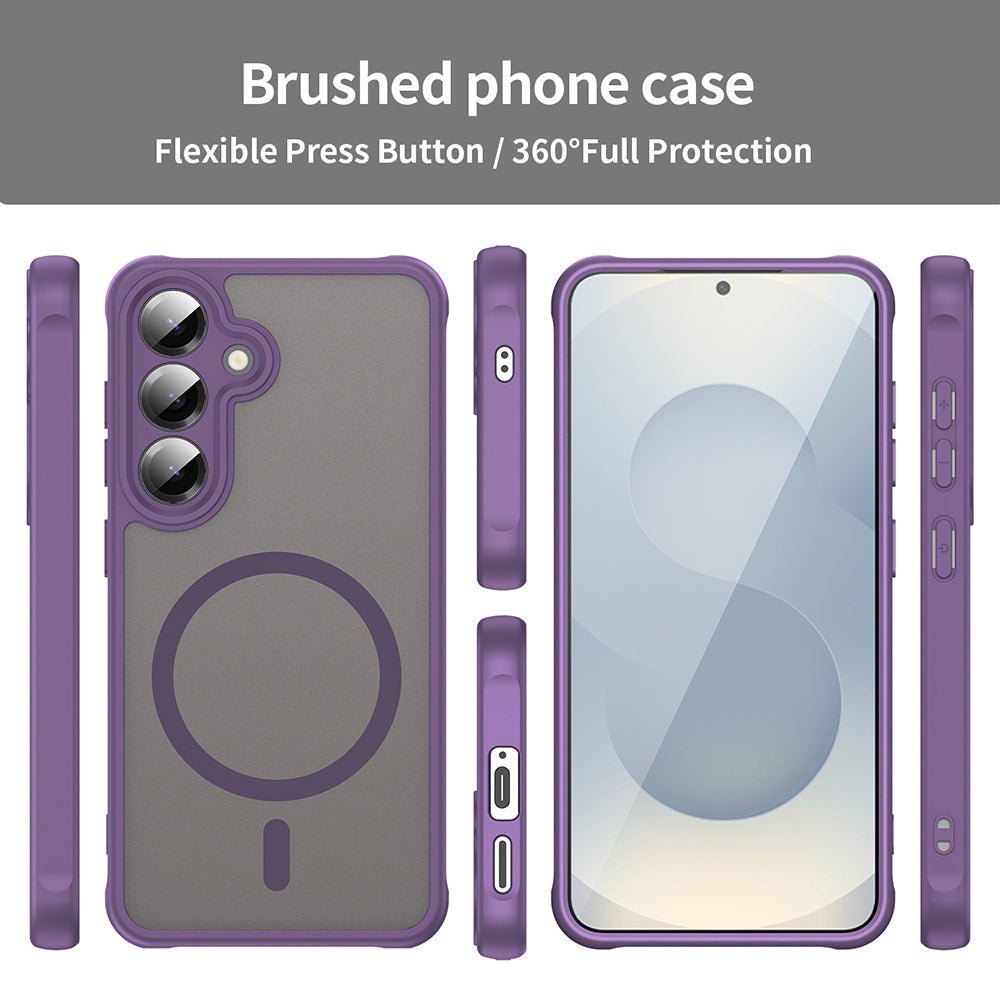 Techsuit Samsung Galaxy S24 / S25 - Σκληρή Θήκη με Πλαίσιο Σιλικόνης και MagSafe - HaloFrost II MagSafe - Purple