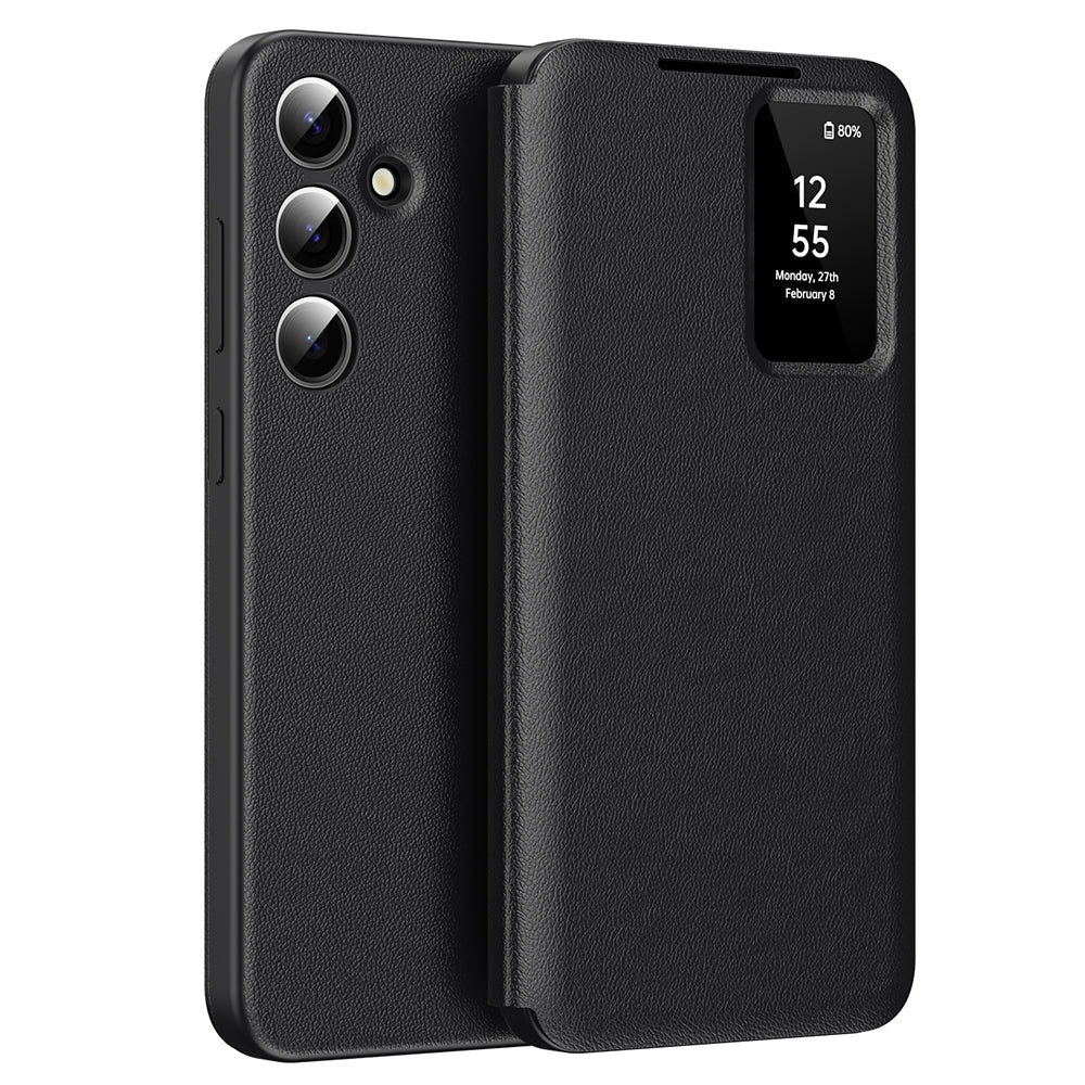 Techsuit Samsung Galaxy S24 - Θήκη Βιβλίο με Θέση για 1 Κάρτα - SmartView Series - Black