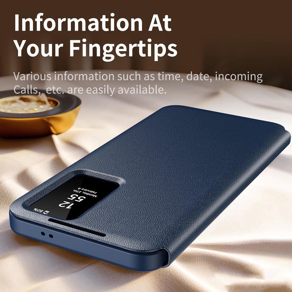 Techsuit Samsung Galaxy S24 - Θήκη Βιβλίο με Θέση για 1 Κάρτα - SmartView Series - Blue