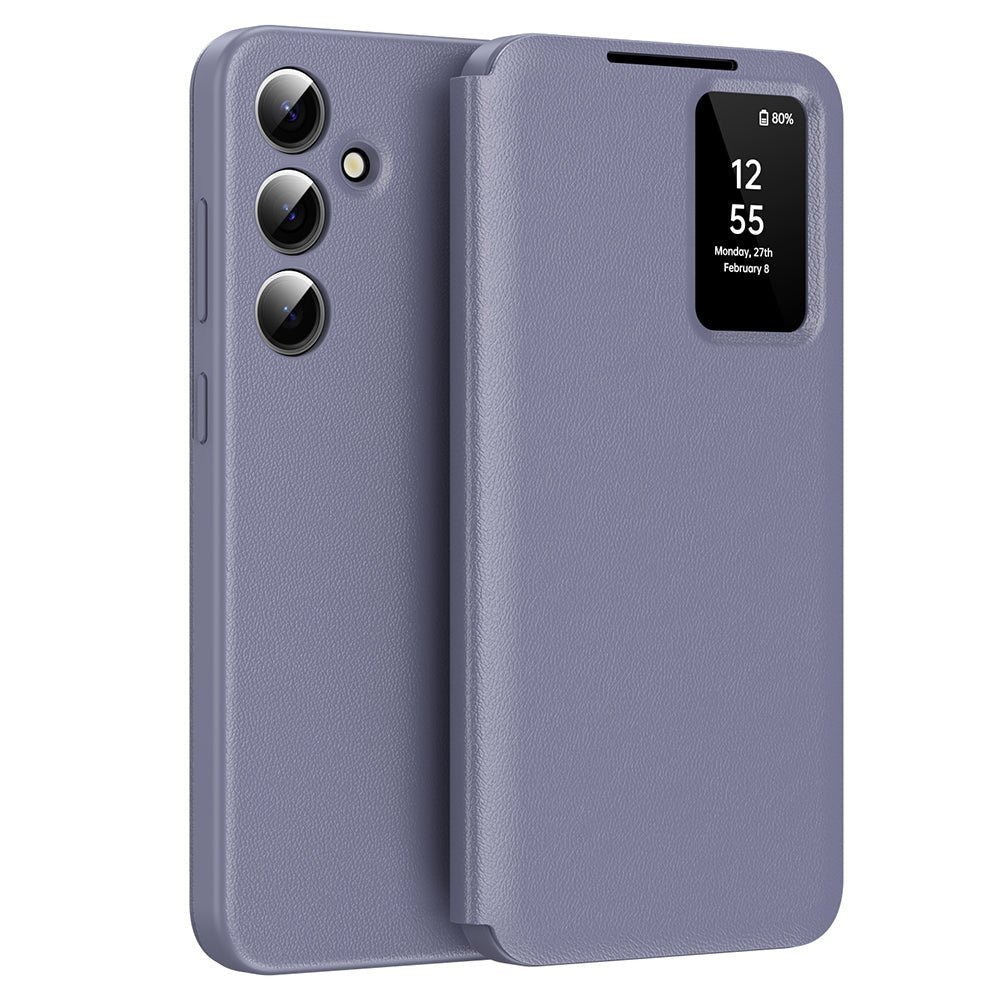 Techsuit Samsung Galaxy S24 - Θήκη Βιβλίο με Θέση για 1 Κάρτα - SmartView Series - Purple