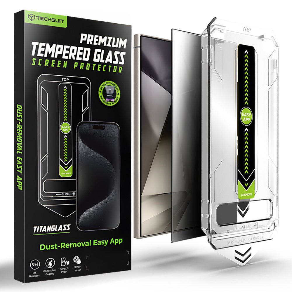 Techsuit Samsung Galaxy S24 Ultra - Αντιχαρακτικό Γυαλί Οθόνης - TitanGlass CrystalHD - Privacy