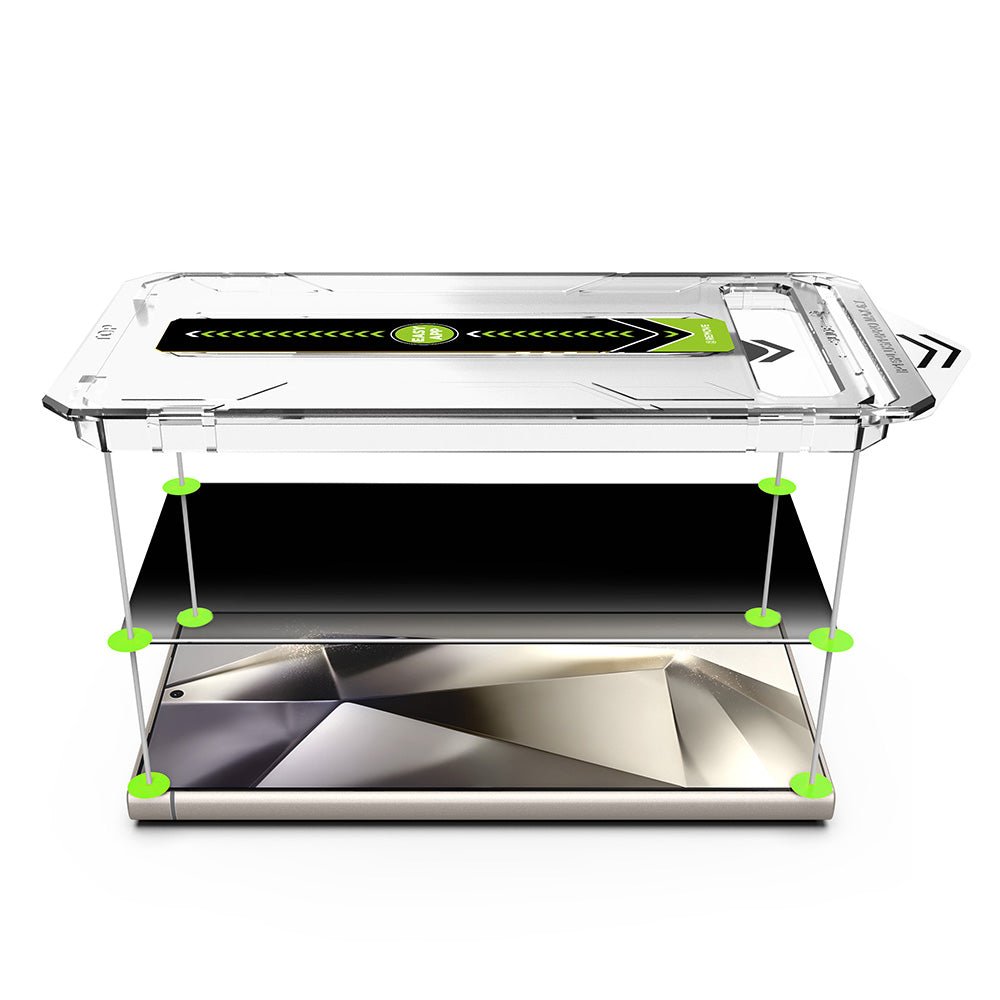 Techsuit Samsung Galaxy S24 Ultra - Σετ με 2 Αντιχαρακτικά Γυαλιά Οθόνης - TitanGlass CrystalHD - Privacy