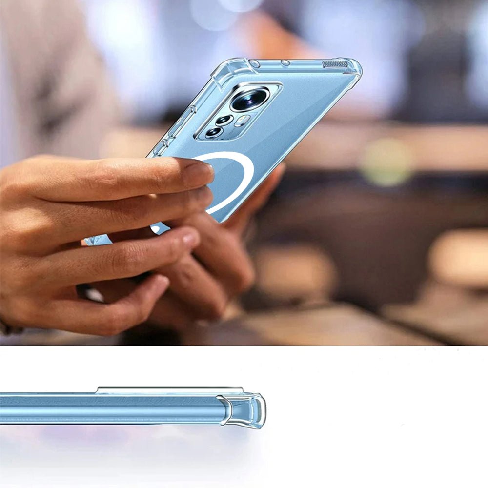 Techsuit Samsung Galaxy S25 Edge - Θήκη Σιλικόνης με Ενισχυμένες Γωνίες και MagSafe - Shockproof Clear Silicone MagSafe - Clear