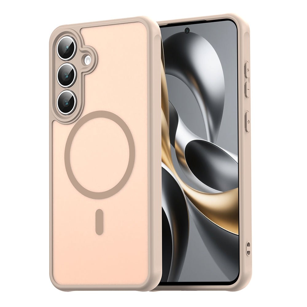 Techsuit Samsung Galaxy S25 FE - Σκληρή Θήκη με Πλαίσιο Σιλικόνης και MagSafe - HaloFrost II MagSafe - Gold