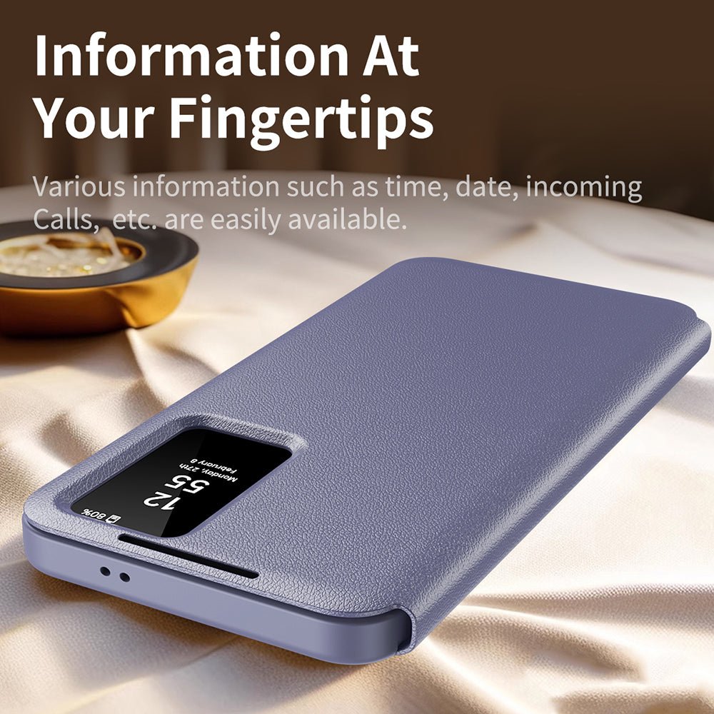 Techsuit Samsung Galaxy S25 Plus - Θήκη Βιβλίο με Θέση για 1 Κάρτα - SmartView Series - Purple