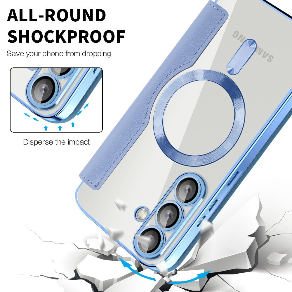 Techsuit Samsung Galaxy S25 - Θήκη Βιβλίο με MagSafe με Υποδοχές Καρτών και RFID Προστασία - SmartMag Book Case - Light Blue