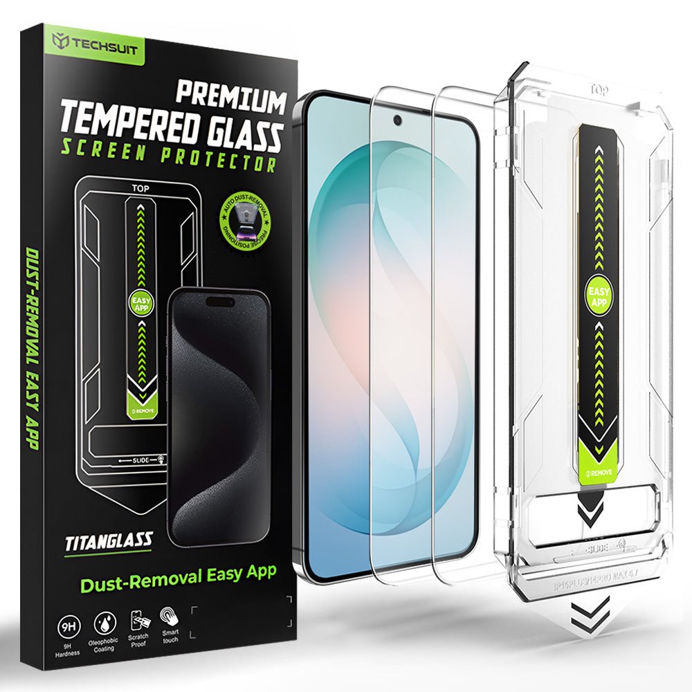 Techsuit Samsung Galaxy S26 Plus - Σετ με 2 Αντιχαρακτικά Γυαλιά Οθόνης - TitanGlass CrystalHD - Clear