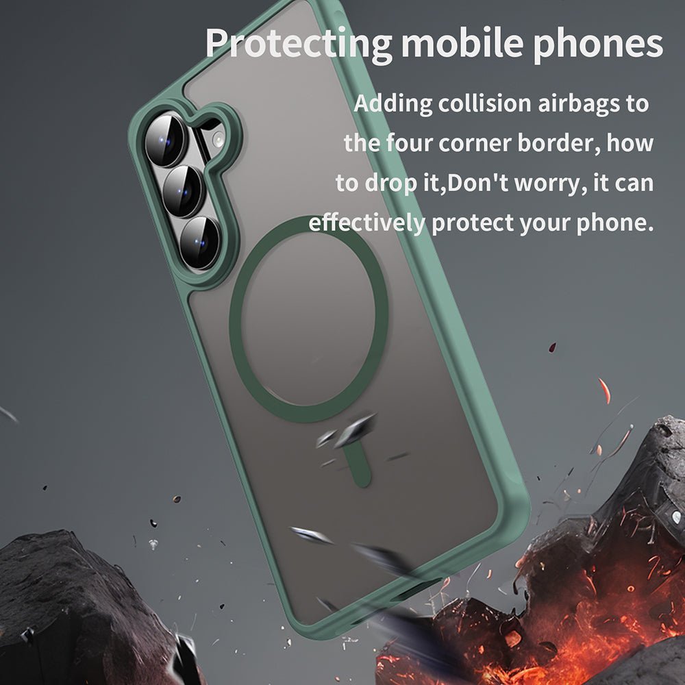 Techsuit Samsung Galaxy S26 Plus - Σκληρή Θήκη με Πλαίσιο Σιλικόνης και MagSafe - HaloFrost II MagSafe - Green
