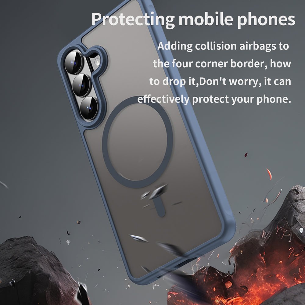 Techsuit Samsung Galaxy S26 Plus - Σκληρή Θήκη με Πλαίσιο Σιλικόνης και MagSafe - HaloFrost II MagSafe - Navy Blue