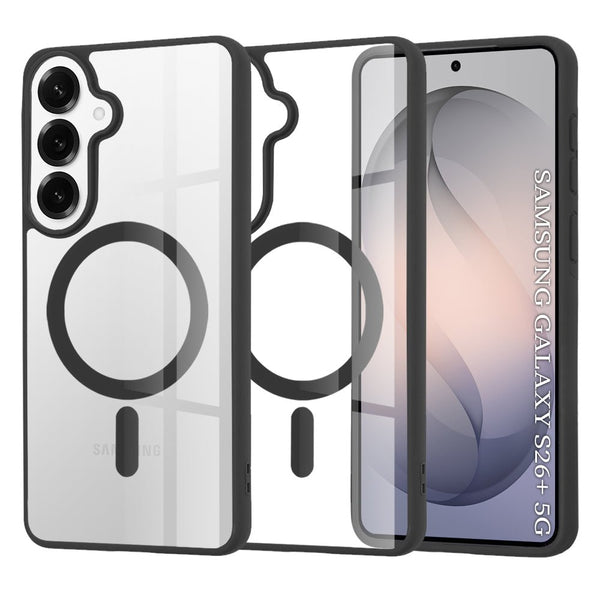 Techsuit Samsung Galaxy S26 Plus - Σκληρή Θήκη με Πλαίσιο Σιλικόνης - MagSafe Pro - Clear / Black