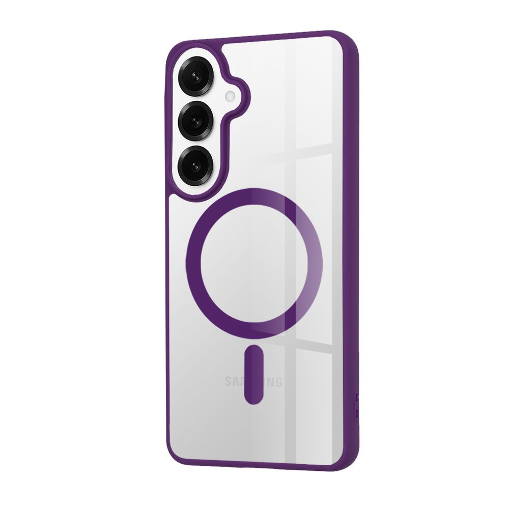Techsuit Samsung Galaxy S26 Plus - Σκληρή Θήκη με Πλαίσιο Σιλικόνης - MagSafe Pro - Clear / Purple