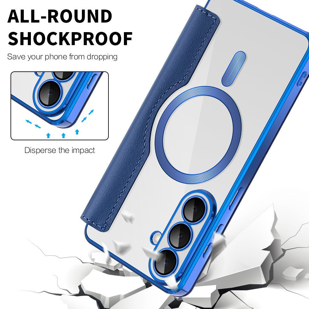 Techsuit Samsung Galaxy S26 Plus - Θήκη Βιβλίο με MagSafe με Υποδοχές Καρτών και RFID Προστασία - SmartMag Book Case - Blue