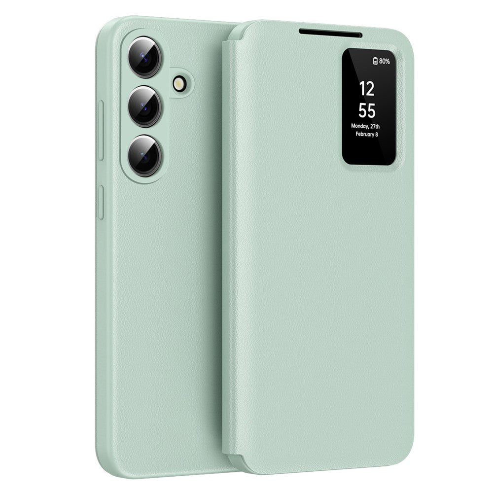 Techsuit Samsung Galaxy S26 Plus - Θήκη Βιβλίο με Θέση για 1 Κάρτα - SmartView Series - Green
