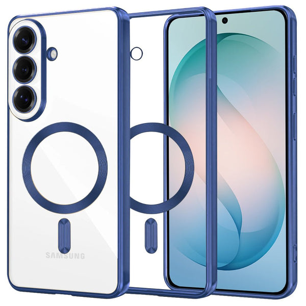 Techsuit Samsung Galaxy S26 Plus - Θήκη Σιλικόνης - Luxury Crystal MagSafe - Deep Blue / Clear