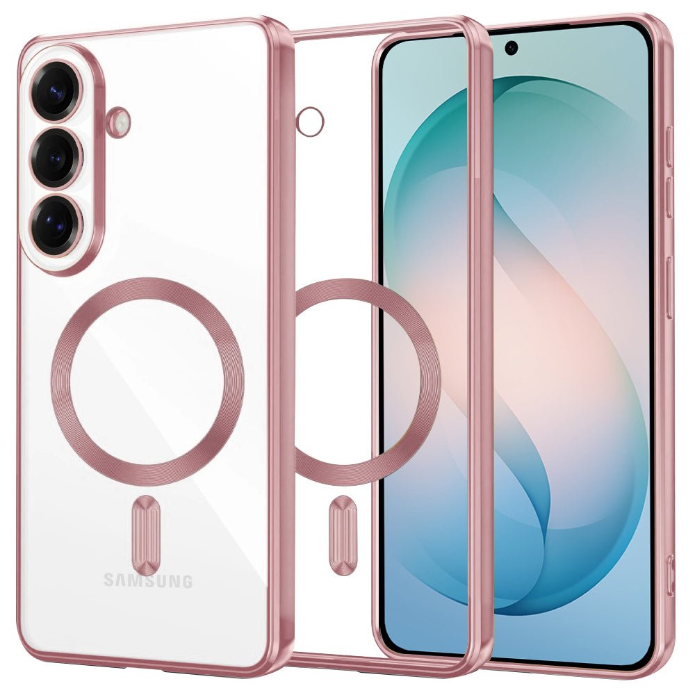 Techsuit Samsung Galaxy S26 Plus - Θήκη Σιλικόνης - Luxury Crystal MagSafe - Pink / Clear