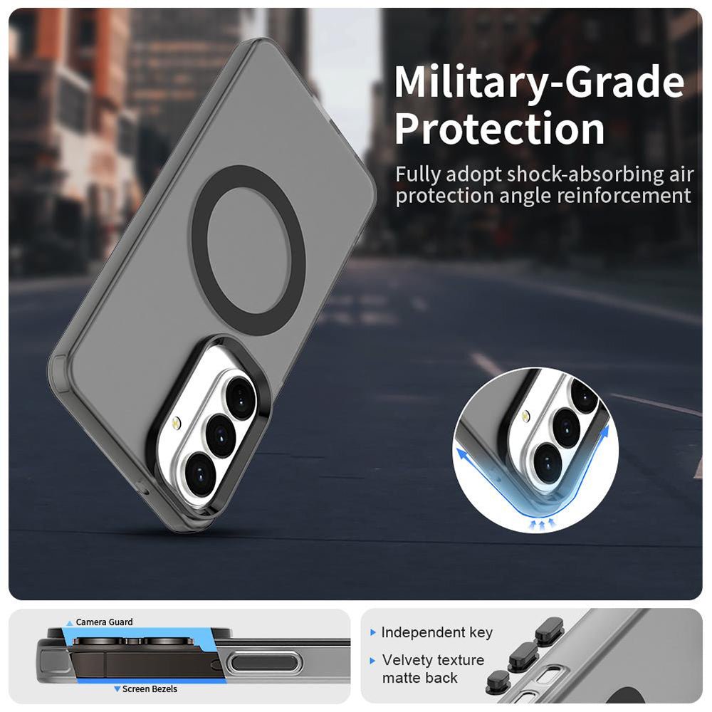 Techsuit Samsung Galaxy S26 - Σκληρή Θήκη με Πλαίσιο Σιλικόνης και MagSafe - CandyCase MagSafe - Black