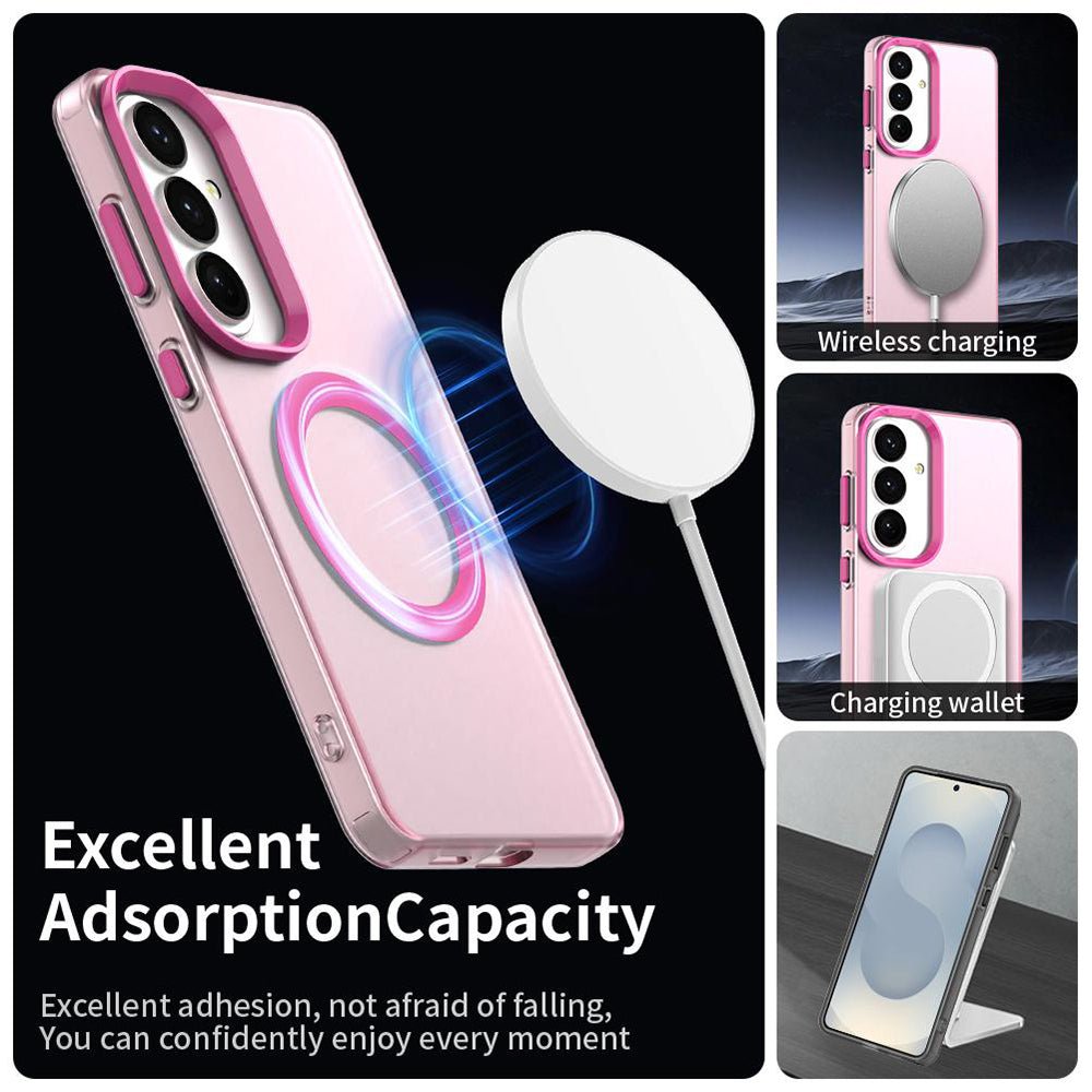 Techsuit Samsung Galaxy S26 - Σκληρή Θήκη με Πλαίσιο Σιλικόνης και MagSafe - CandyCase MagSafe - Pink