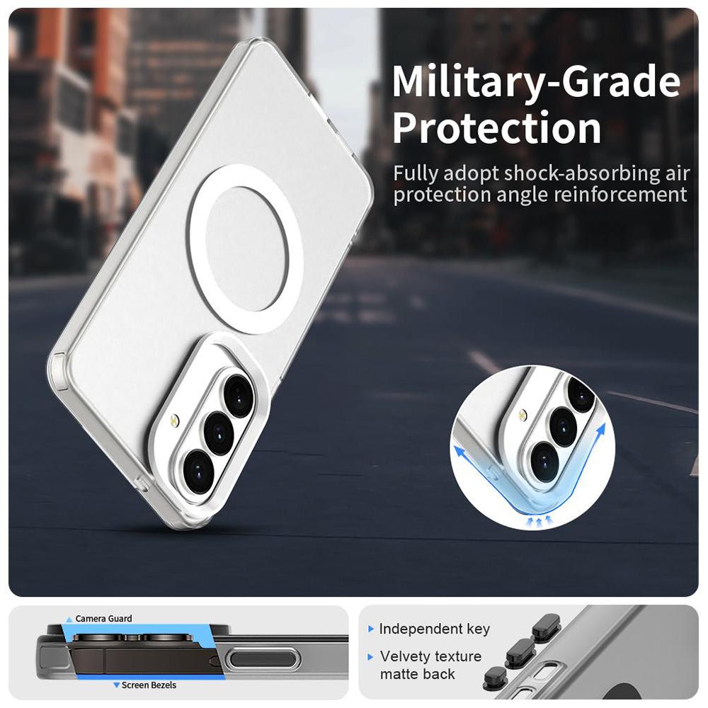 Techsuit Samsung Galaxy S26 - Σκληρή Θήκη με Πλαίσιο Σιλικόνης και MagSafe - CandyCase MagSafe - White