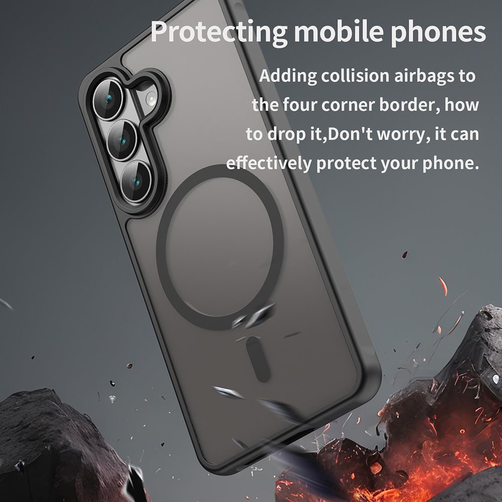 Techsuit Samsung Galaxy S26 - Σκληρή Θήκη με Πλαίσιο Σιλικόνης και MagSafe - HaloFrost II MagSafe - Black