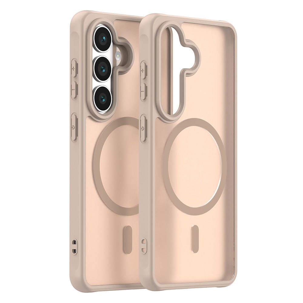 Techsuit Samsung Galaxy S26 - Σκληρή Θήκη με Πλαίσιο Σιλικόνης και MagSafe - HaloFrost II MagSafe - Gold