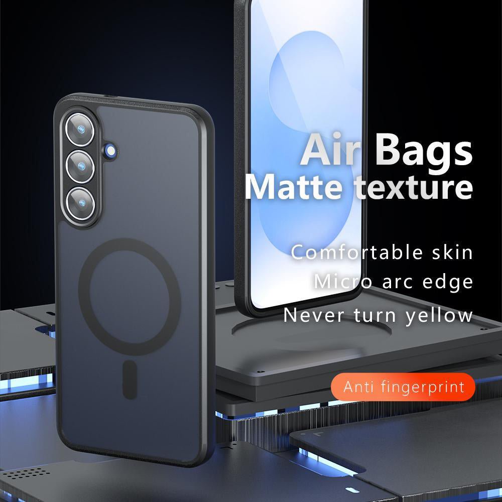 Techsuit Samsung Galaxy S26 - Σκληρή Θήκη με Πλαίσιο Σιλικόνης και MagSafe - PureFrost MagSafe - Frosted Black