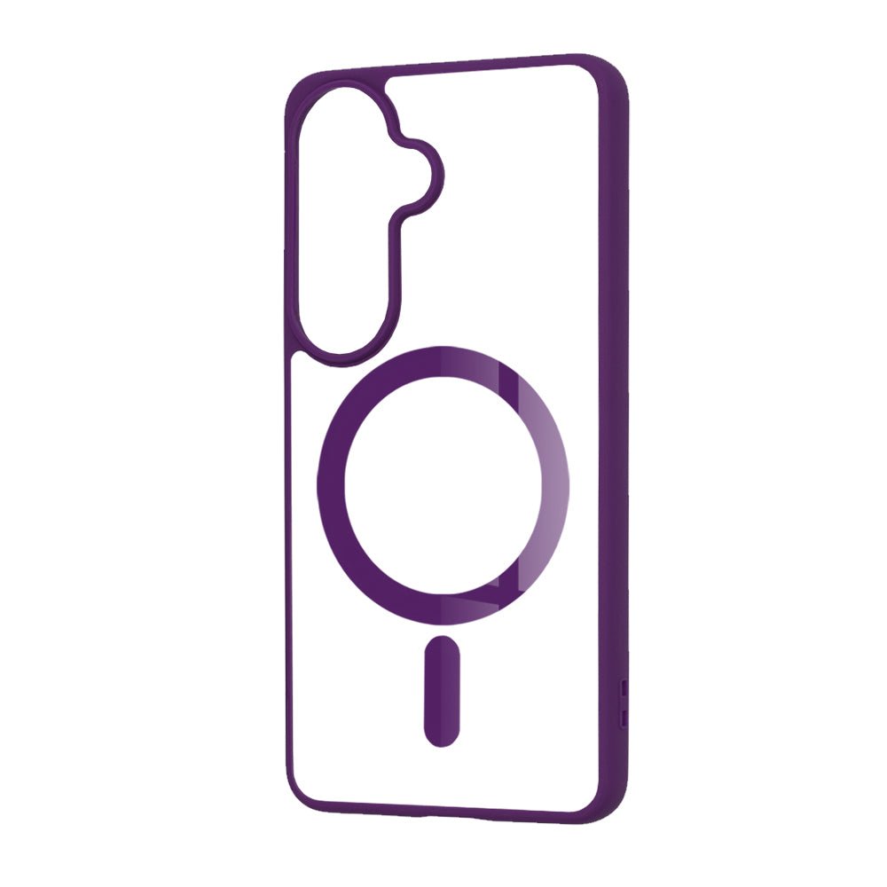 Techsuit Samsung Galaxy S26 - Σκληρή Θήκη με Πλαίσιο Σιλικόνης - MagSafe Pro - Clear / Purple