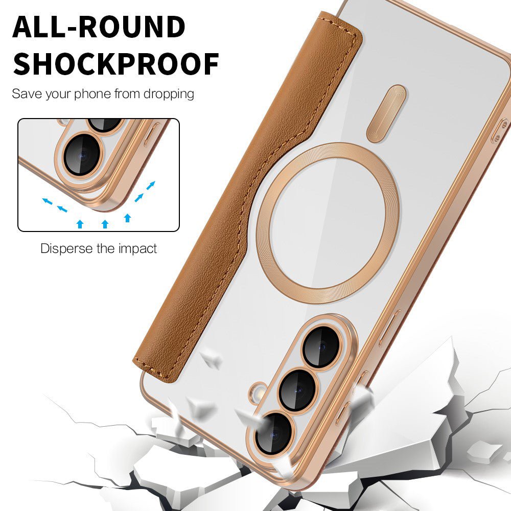 Techsuit Samsung Galaxy S26 - Θήκη Βιβλίο με MagSafe με Υποδοχές Καρτών και RFID Προστασία - SmartMag Book Case - Brown