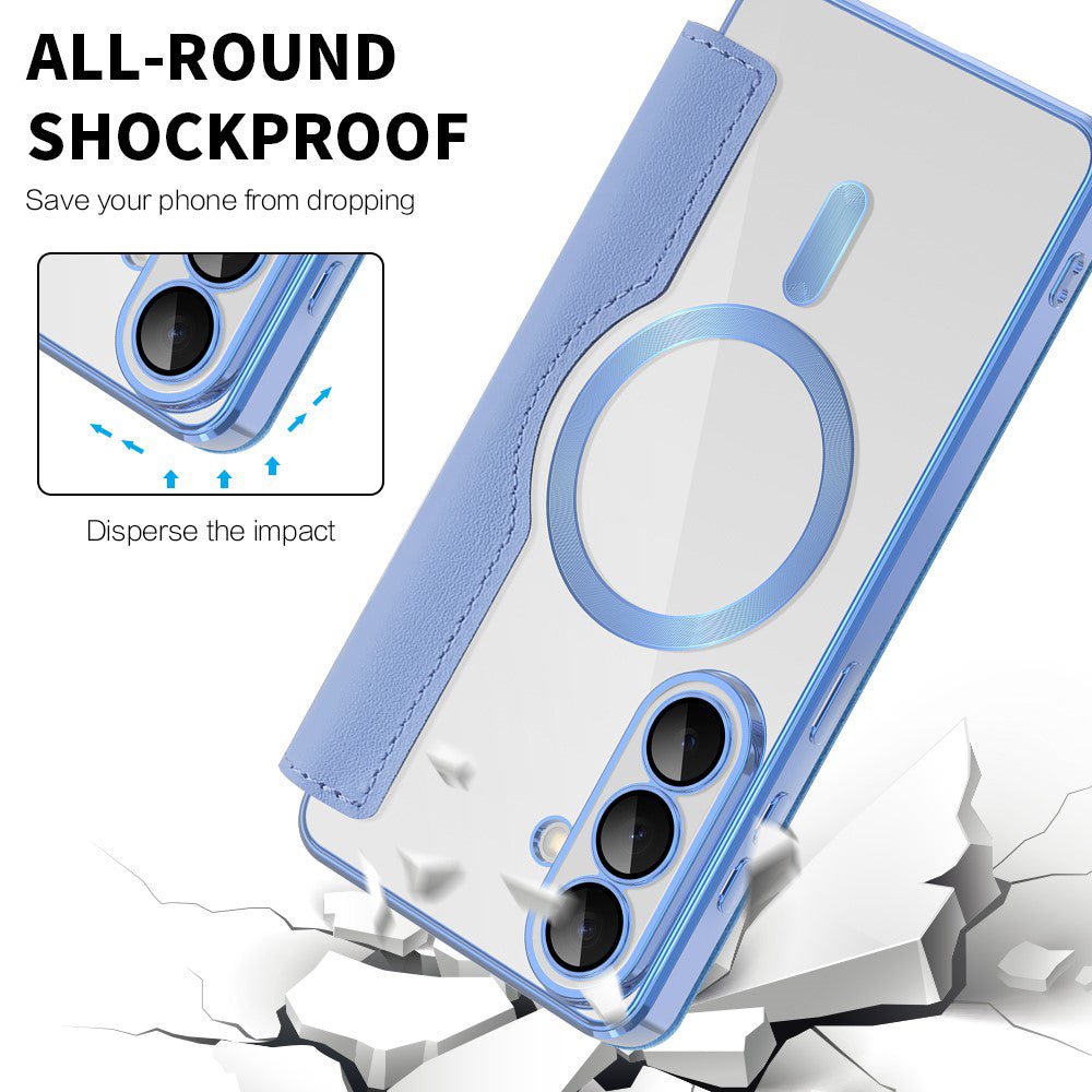 Techsuit Samsung Galaxy S26 - Θήκη Βιβλίο με MagSafe με Υποδοχές Καρτών και RFID Προστασία - SmartMag Book Case - Light Blue