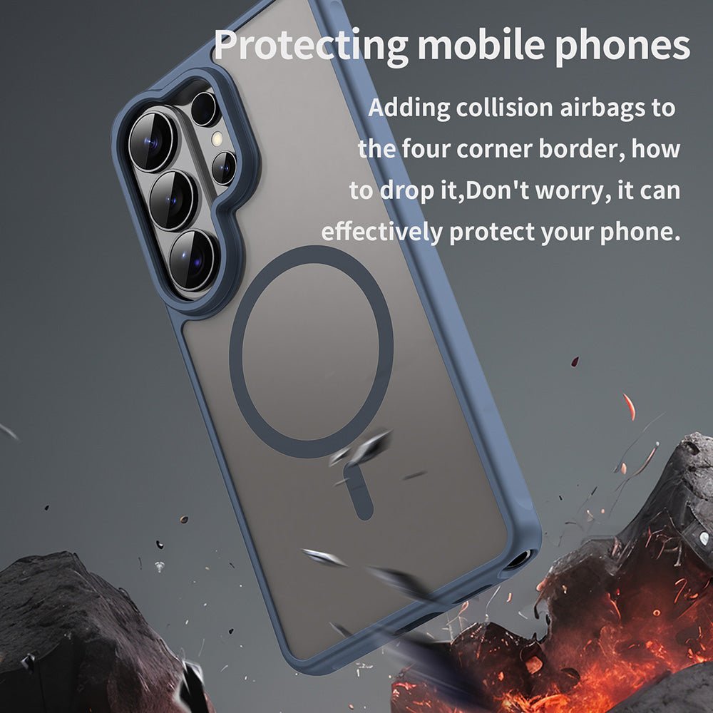 Techsuit Samsung Galaxy S26 Ultra - Σκληρή Θήκη με Πλαίσιο Σιλικόνης και MagSafe - HaloFrost II MagSafe - Navy Blue
