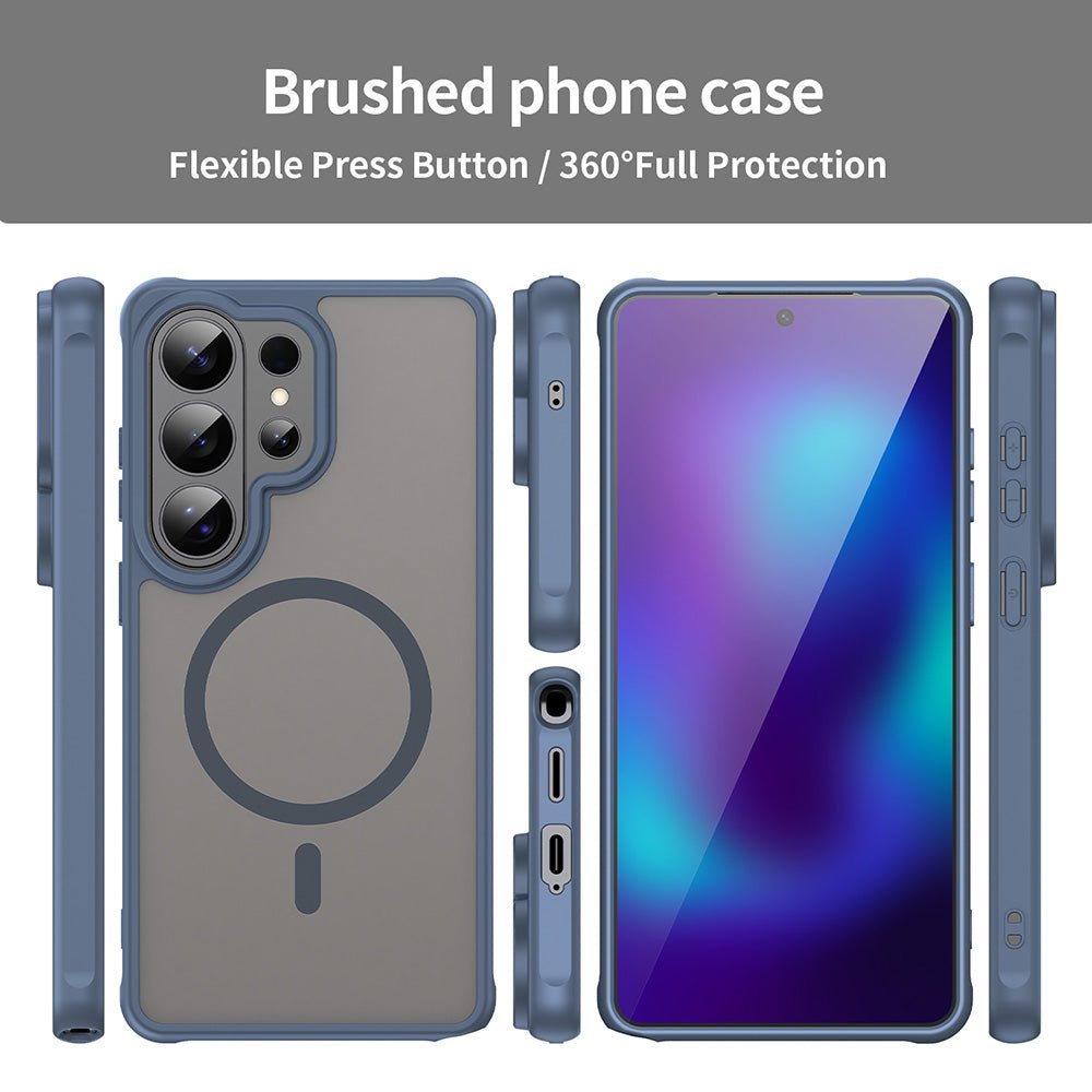 Techsuit Samsung Galaxy S26 Ultra - Σκληρή Θήκη με Πλαίσιο Σιλικόνης και MagSafe - HaloFrost II MagSafe - Navy Blue