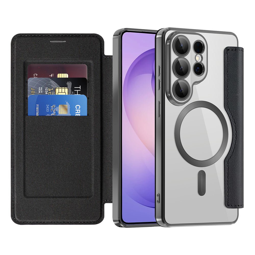 Techsuit Samsung Galaxy S26 Ultra - Θήκη Βιβλίο με MagSafe με Υποδοχές Καρτών και RFID Προστασία - SmartMag Book Case - Black