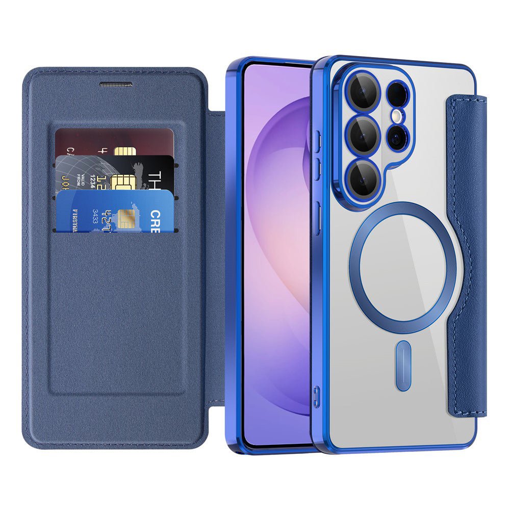 Techsuit Samsung Galaxy S26 Ultra - Θήκη Βιβλίο με MagSafe με Υποδοχές Καρτών και RFID Προστασία - SmartMag Book Case - Blue