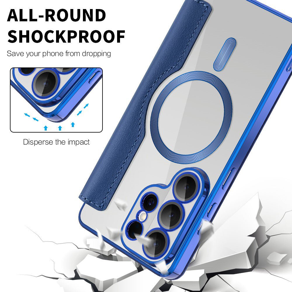 Techsuit Samsung Galaxy S26 Ultra - Θήκη Βιβλίο με MagSafe με Υποδοχές Καρτών και RFID Προστασία - SmartMag Book Case - Blue