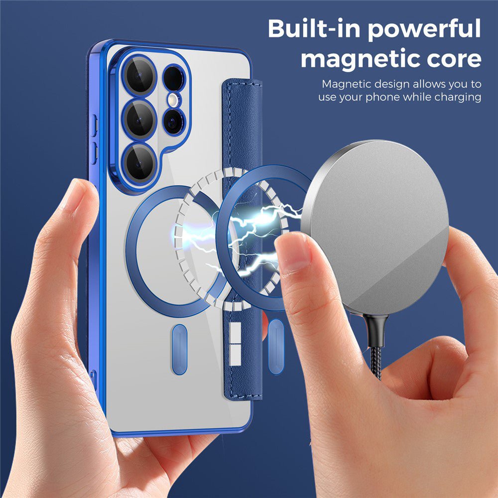 Techsuit Samsung Galaxy S26 Ultra - Θήκη Βιβλίο με MagSafe με Υποδοχές Καρτών και RFID Προστασία - SmartMag Book Case - Blue