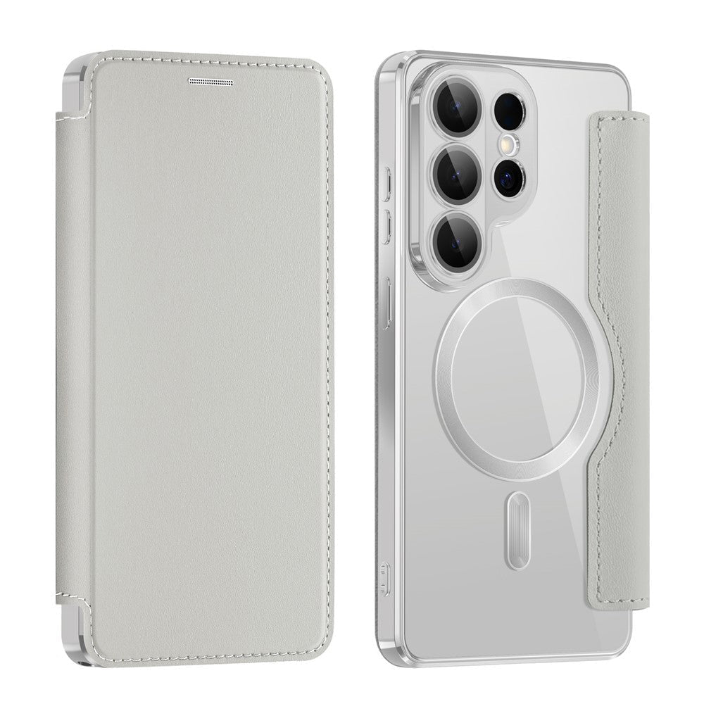 Techsuit Samsung Galaxy S26 Ultra - Θήκη Βιβλίο με MagSafe με Υποδοχές Καρτών και RFID Προστασία - SmartMag Book Case - Grey