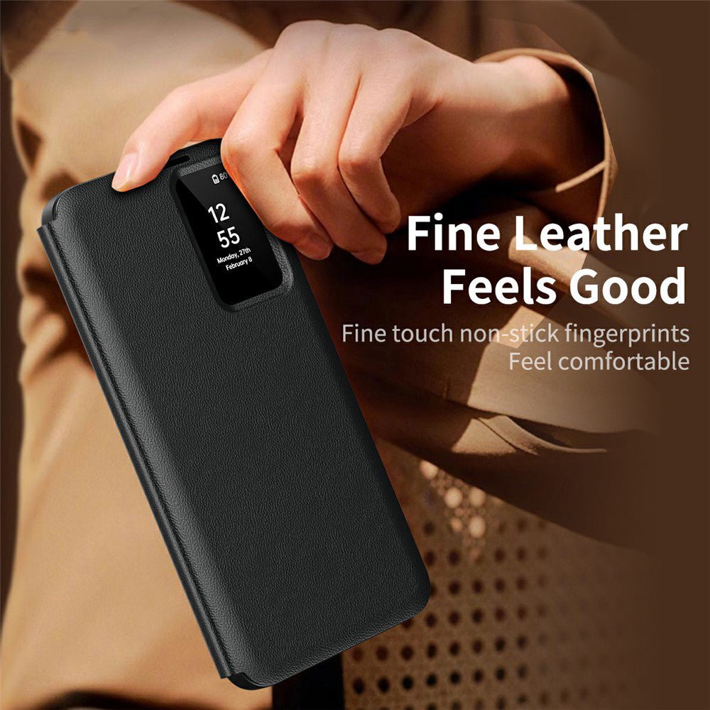Techsuit Samsung Galaxy S26 Ultra - Θήκη Βιβλίο με Θέση για 1 Κάρτα - SmartView Series - Black