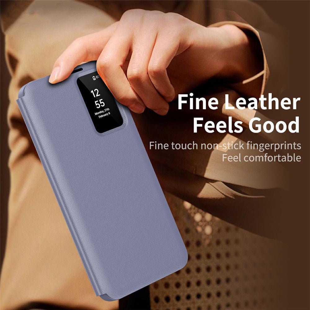 Techsuit Samsung Galaxy S26 Ultra - Θήκη Βιβλίο με Θέση για 1 Κάρτα - SmartView Series - Purple
